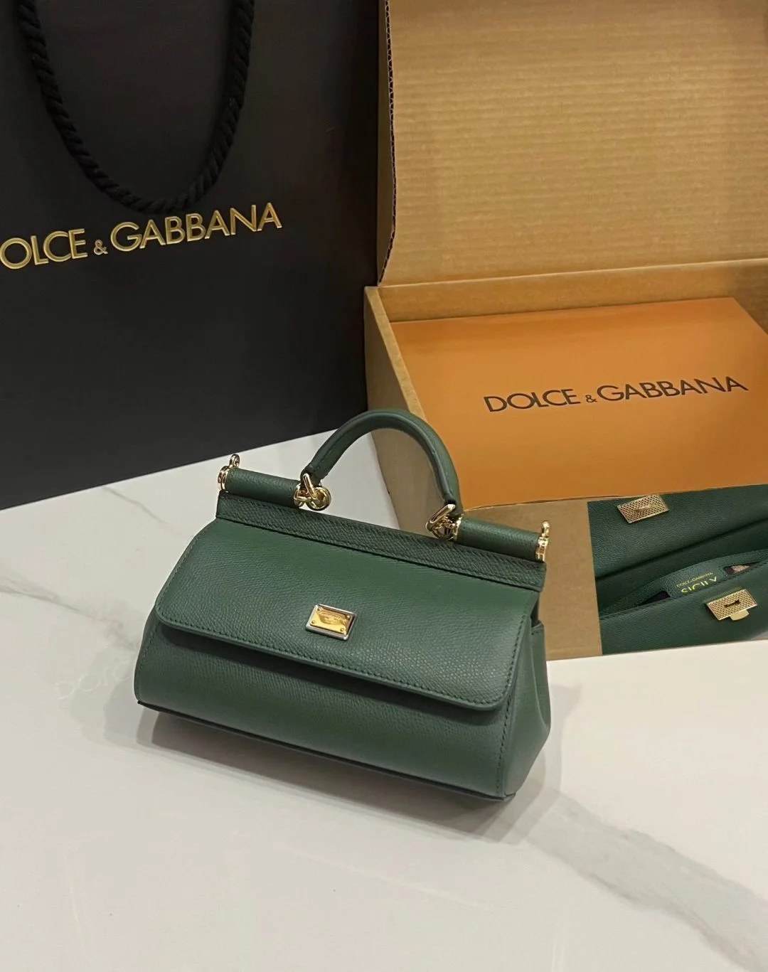 Сумка Dolce & Gabbana зеленая - изображение 1
