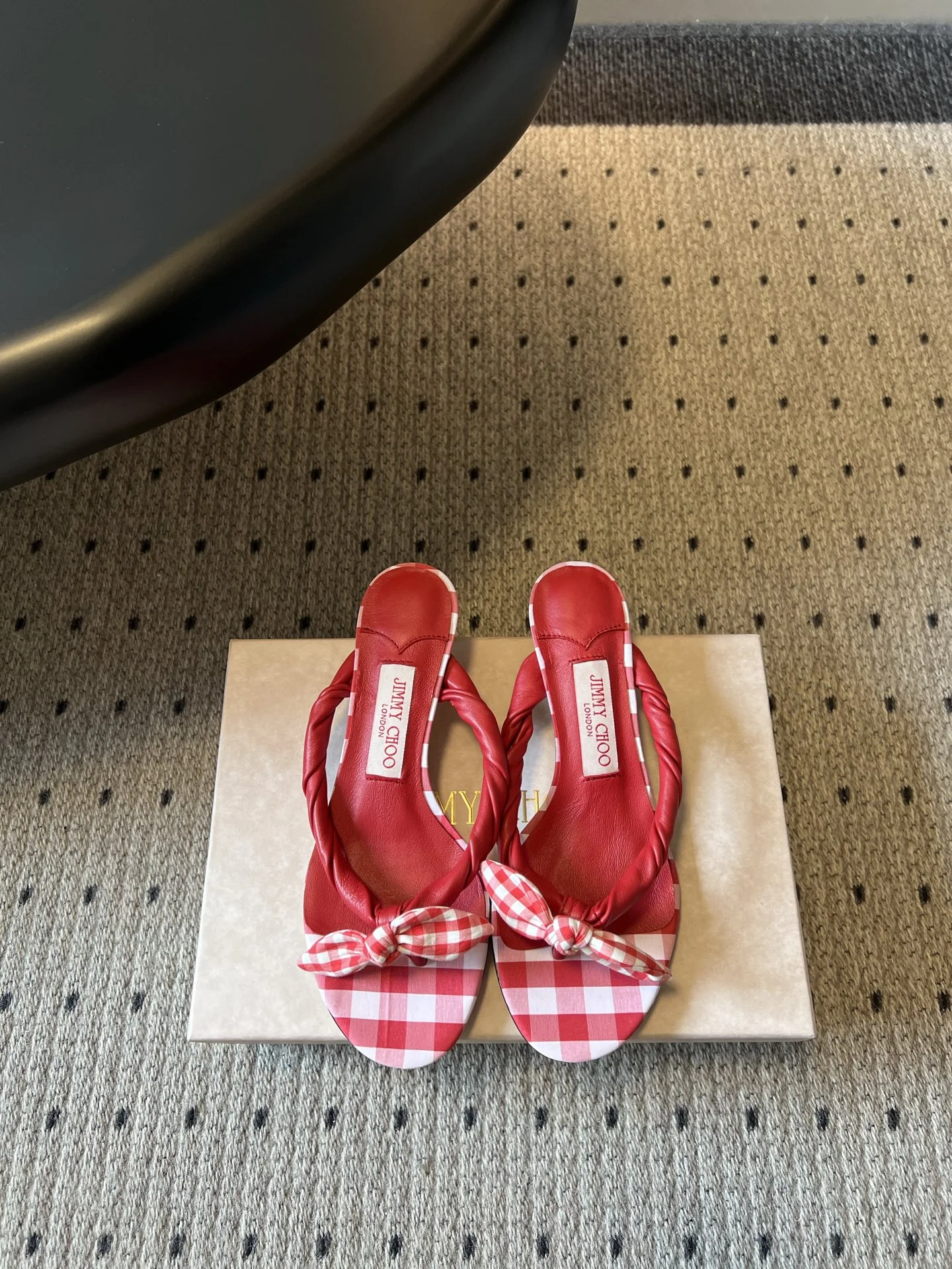 Босоножки Jimmy Choo красные с узлом - изображение 1