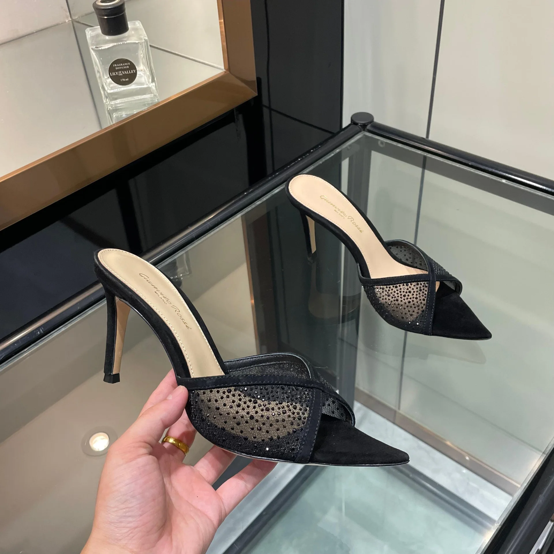 Gianvito Rossi Туфли со стразами на высоком каблуке - изображение 1
