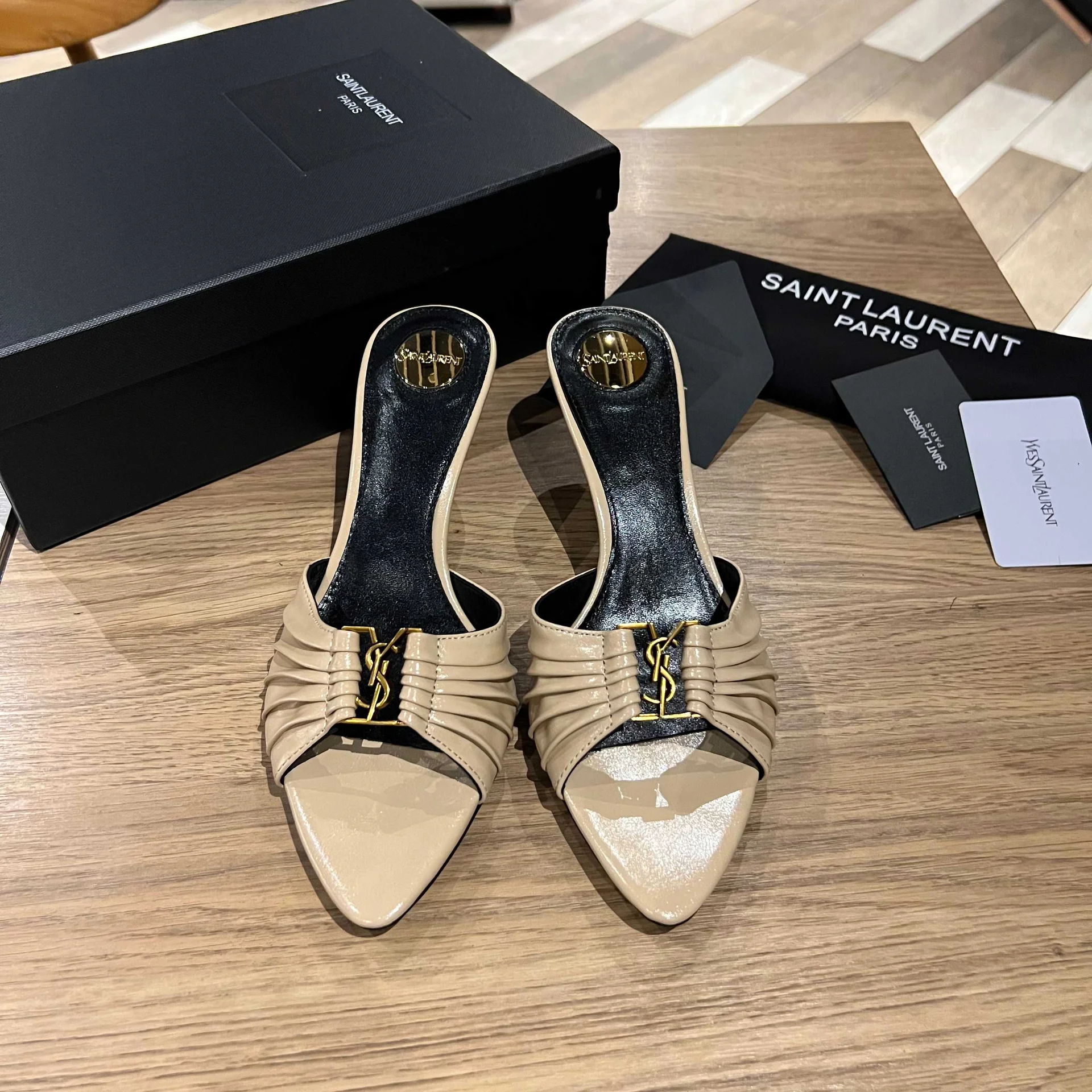 Сандалии Saint Laurent женские с прячкой YSL - изображение 1