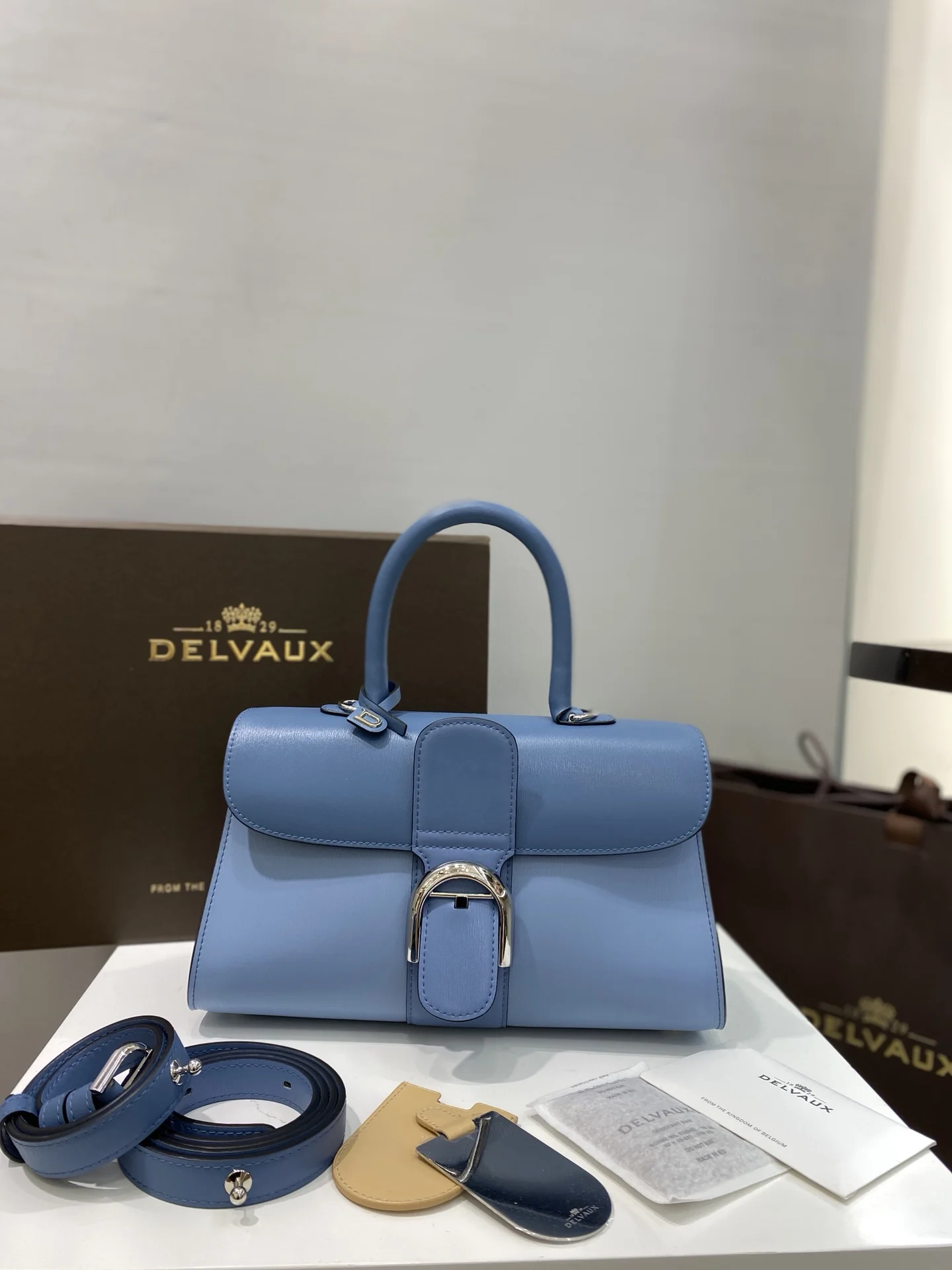 Сумка Delvaux Brillant голубая - изображение 1