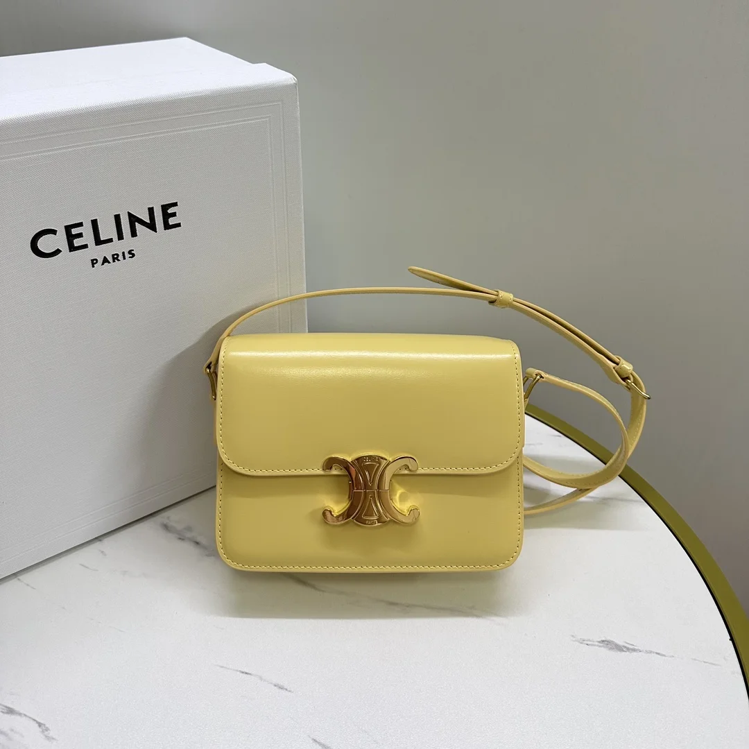 Сумка Celine Triomphe Mini жёлтая - изображение 1
