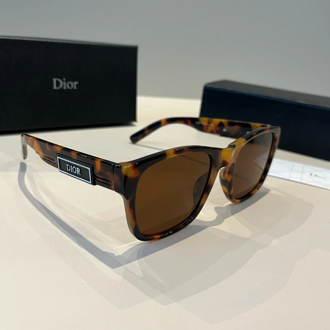 Солнцезащитные очки Dior мужские, черепаховая оправа - изображение 1