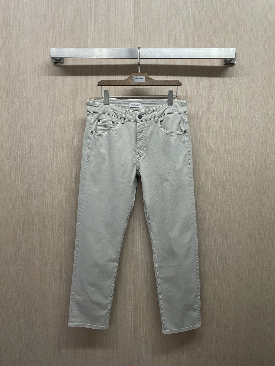 Джинсы Brunello Cucinelli бежевые прямого кроя - изображение 1