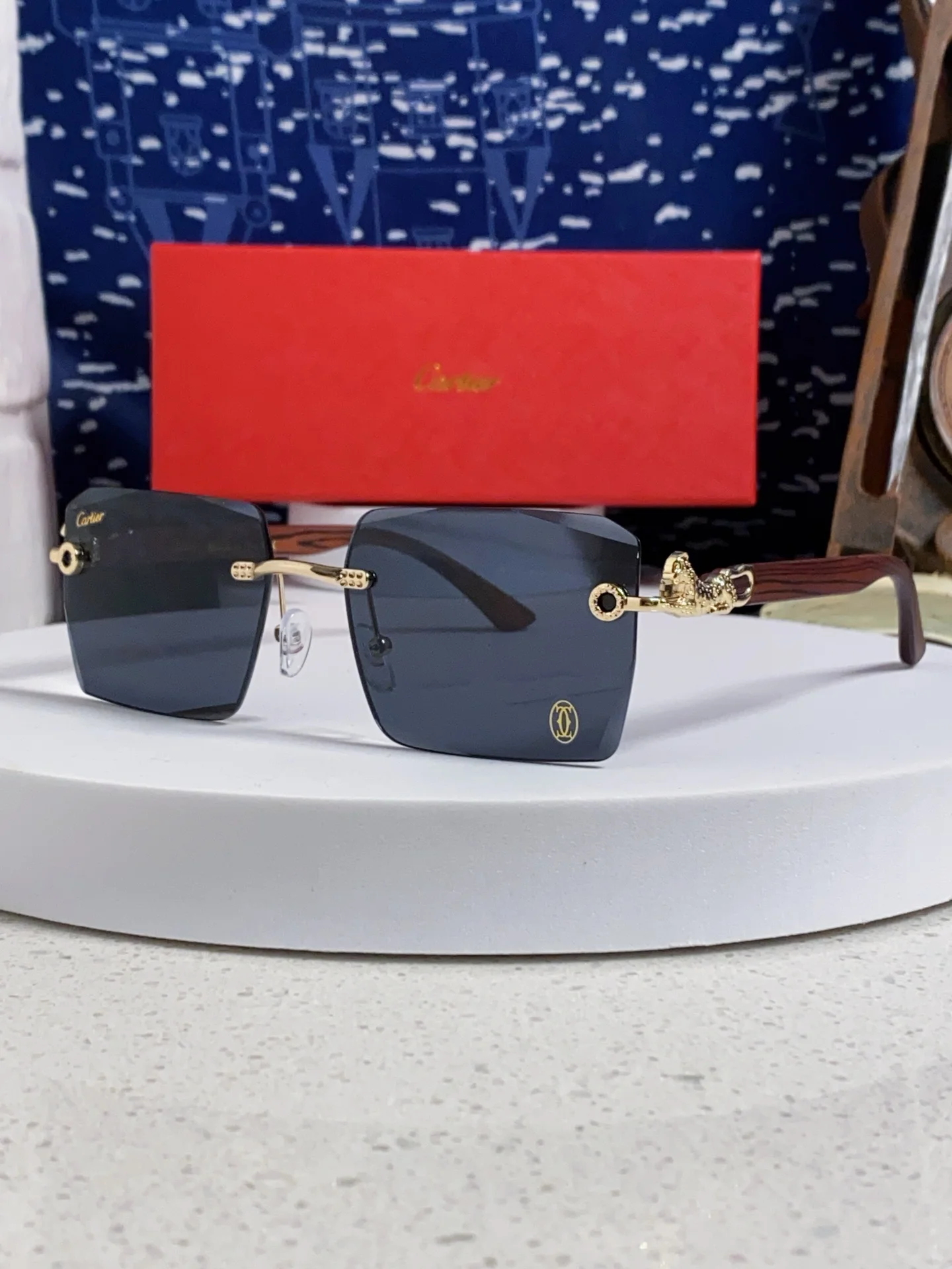 Очки Cartier без оправы в стиле Y2K - изображение 1