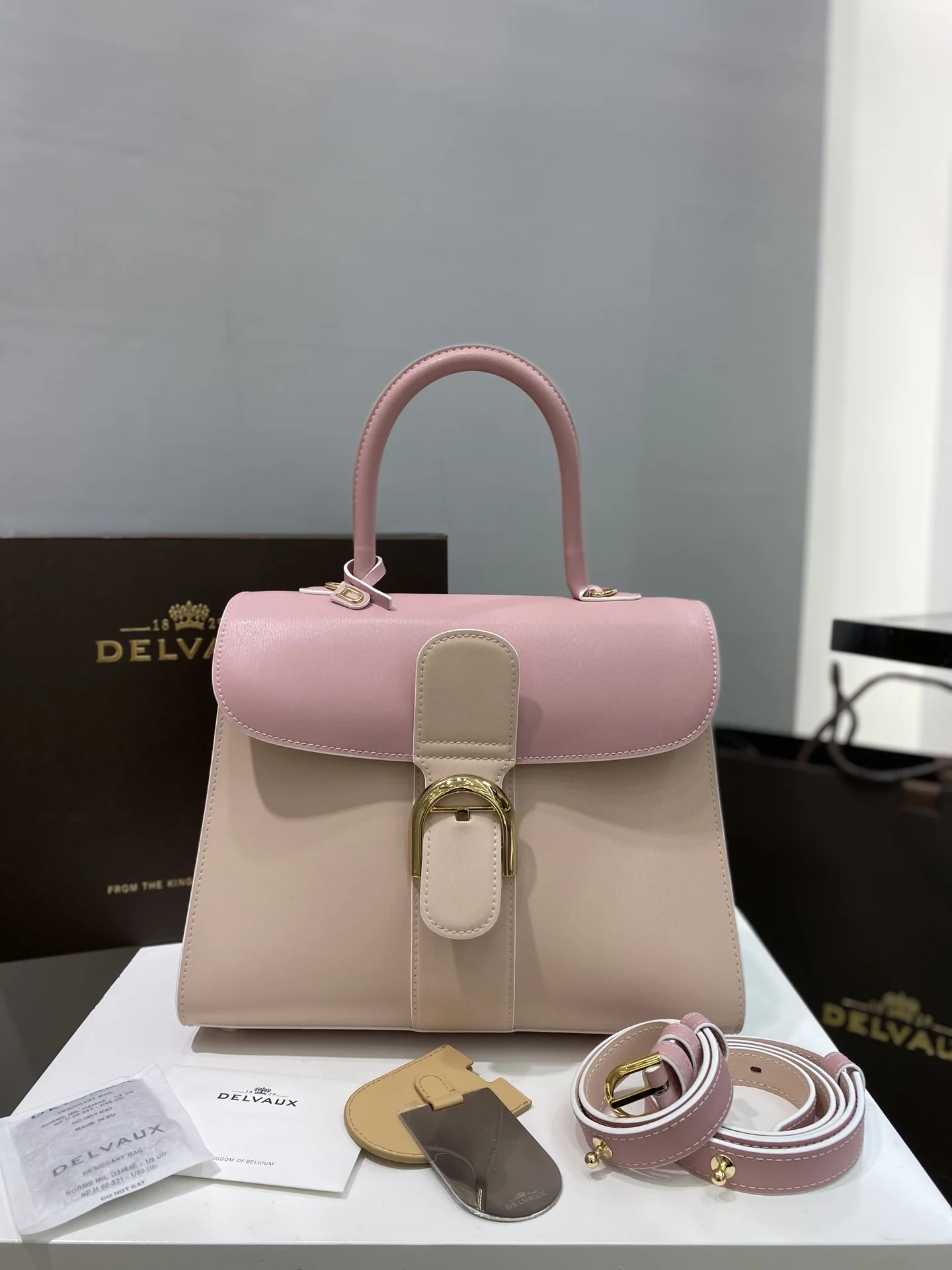 Delvaux сумка Brillant пудрового и бежевого цвета - изображение 1