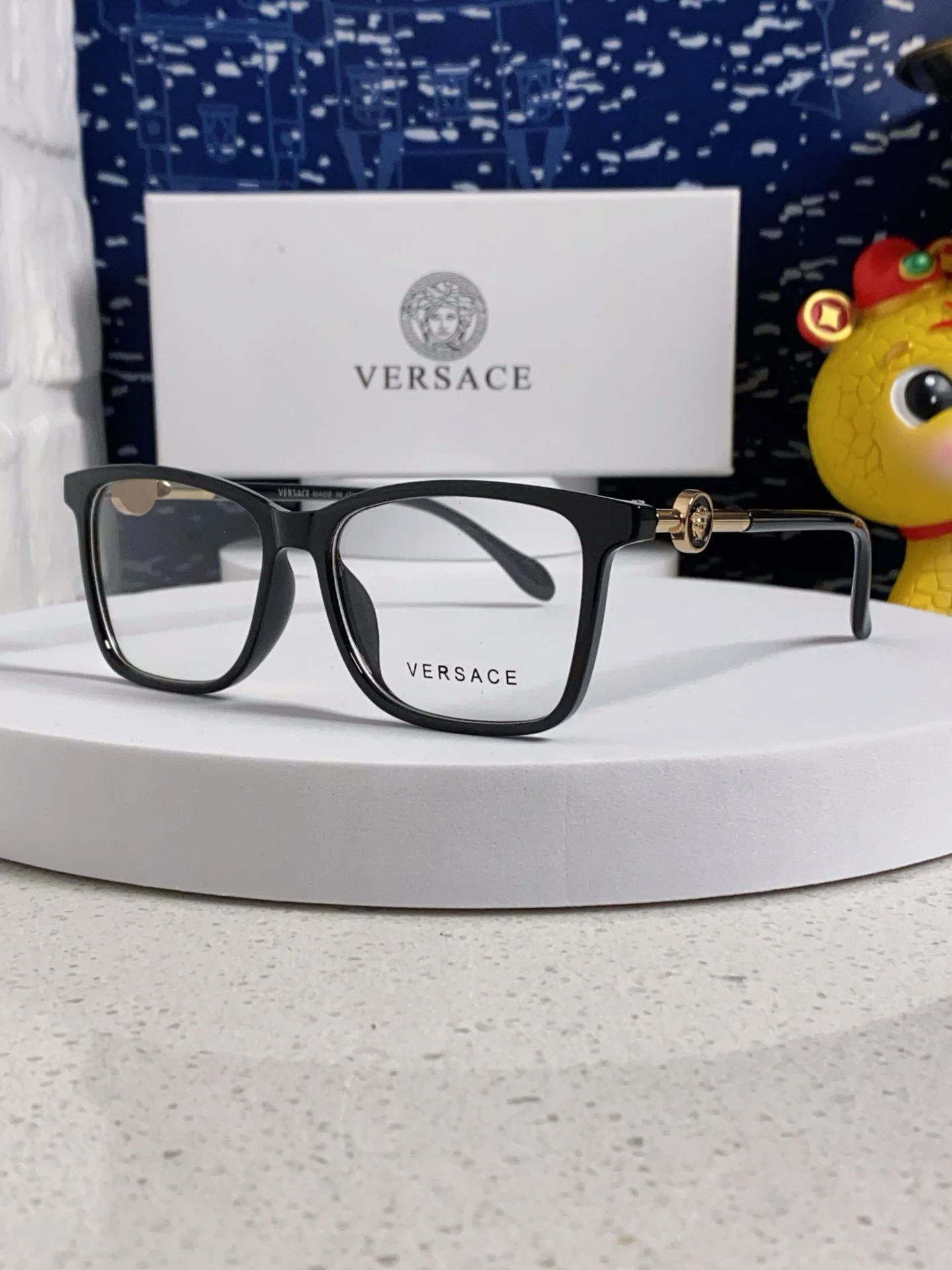 Очки Versace черные прямоугольные - изображение 1