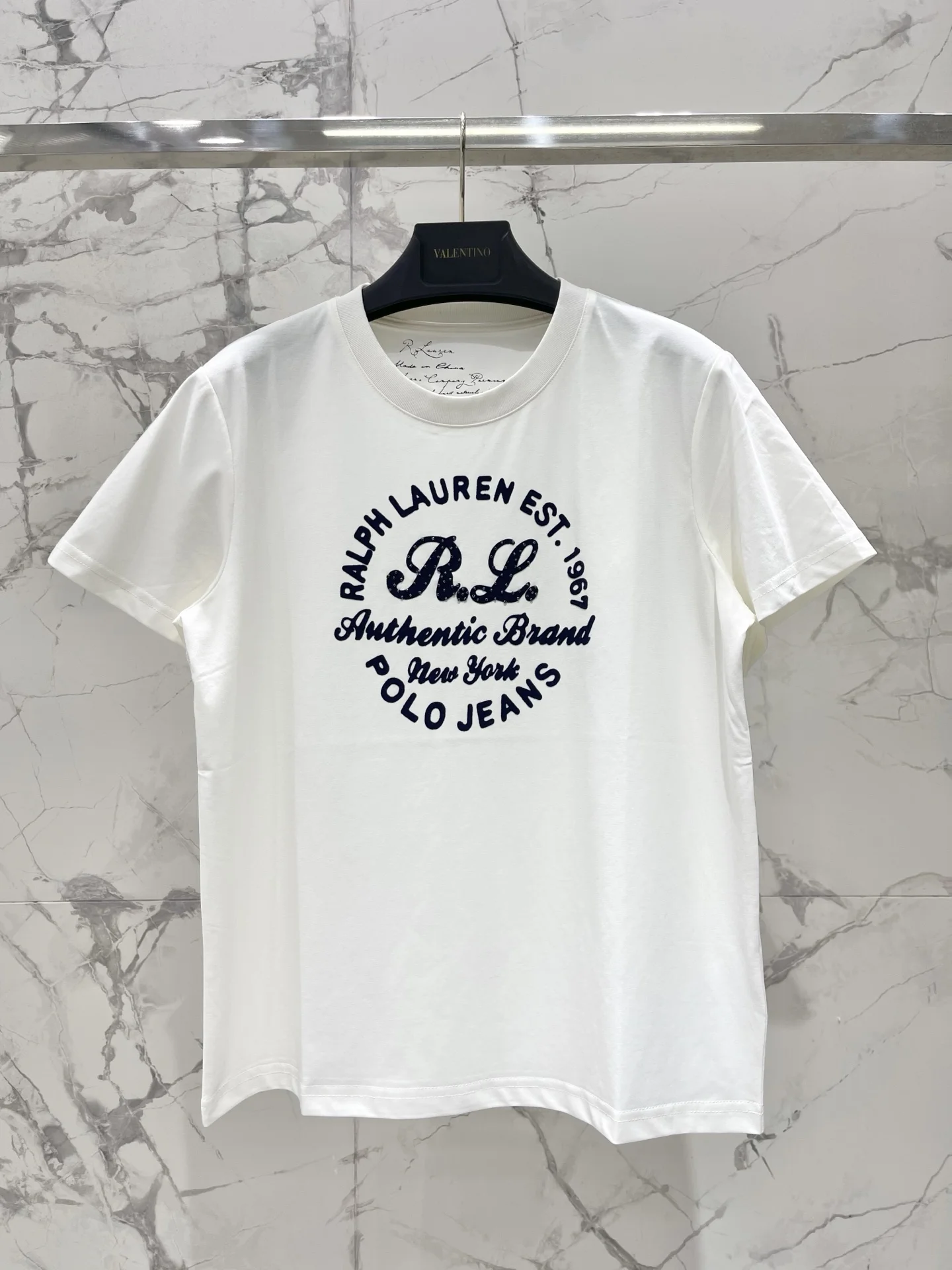 Футболка женская белая с принтом Ralph Lauren - изображение 1