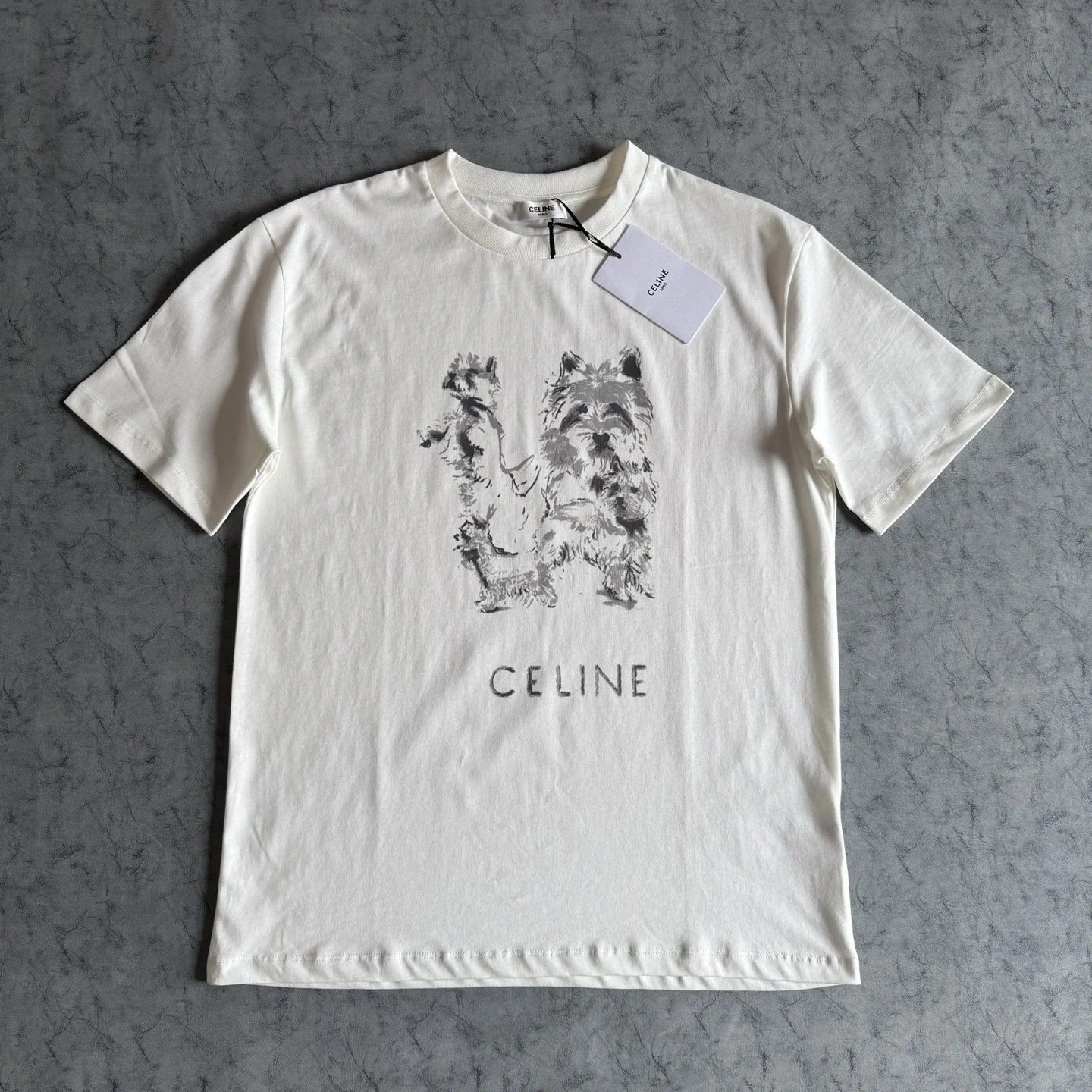Футболка Celine с принтом собаки - изображение 1