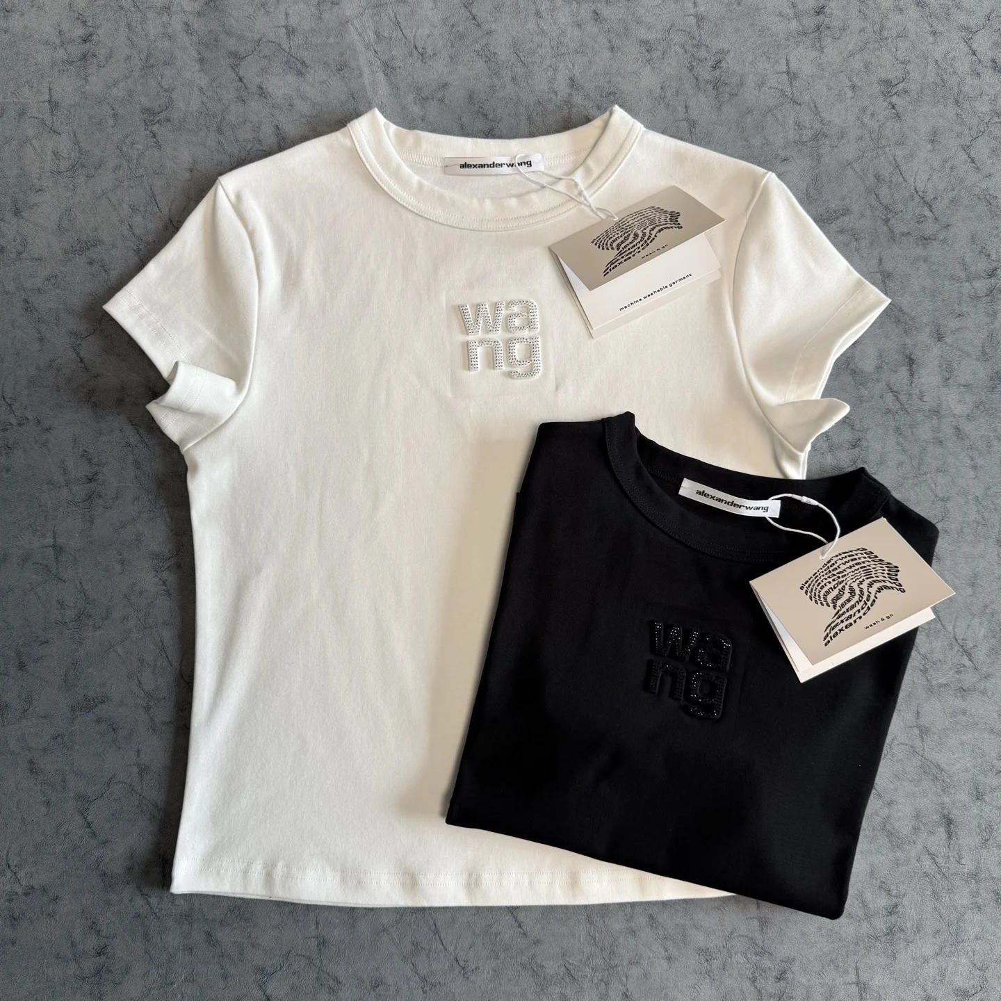 Женская футболка Alexander Wang с кристаллами - изображение 1