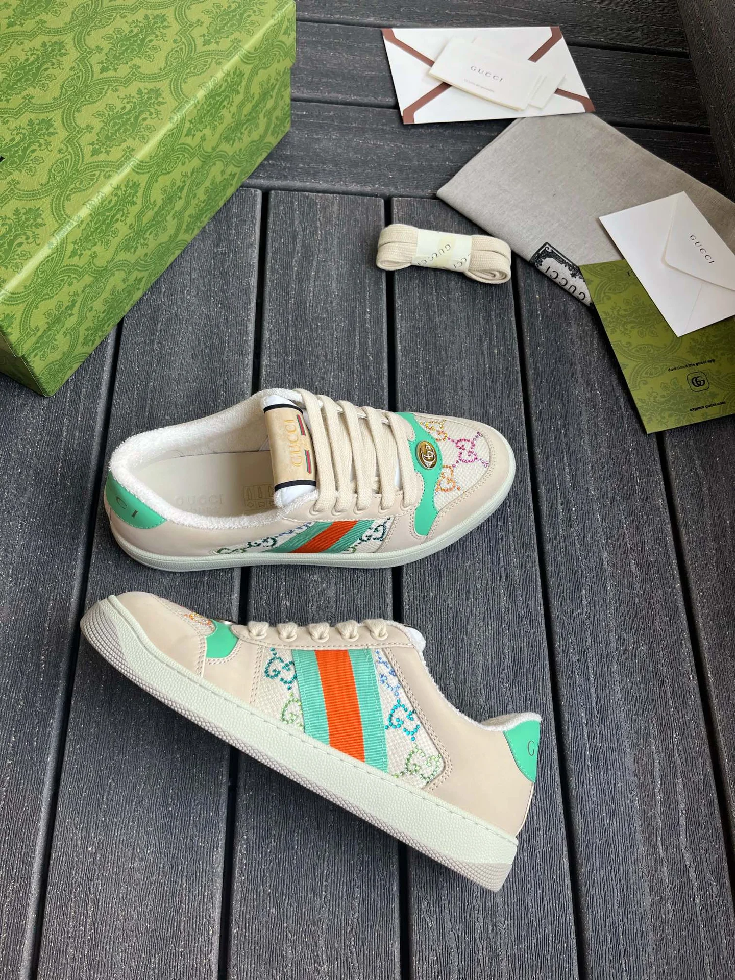 Кроссовки Gucci пастельные - изображение 1