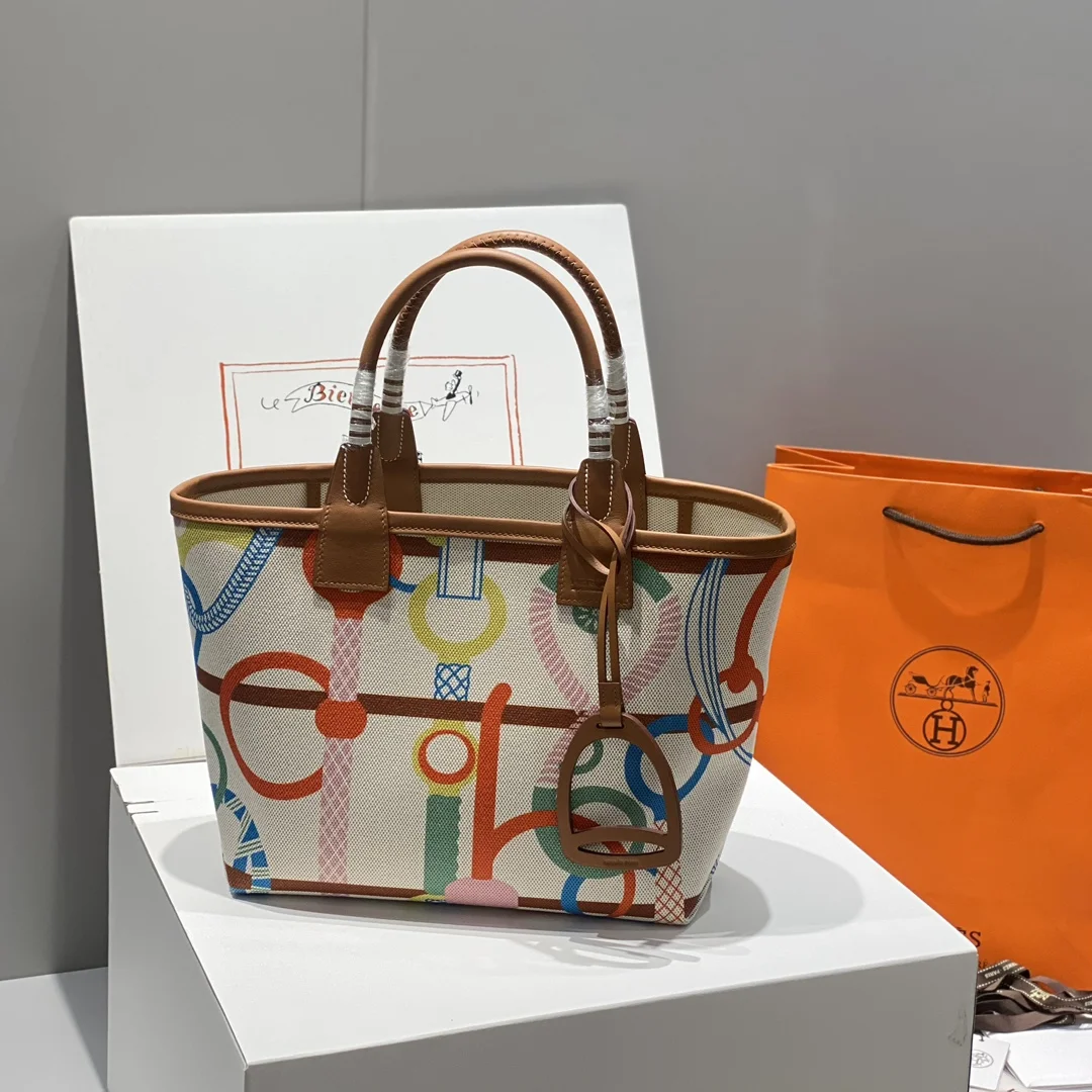 Сумка Hermes с разноцветным принтом - изображение 1
