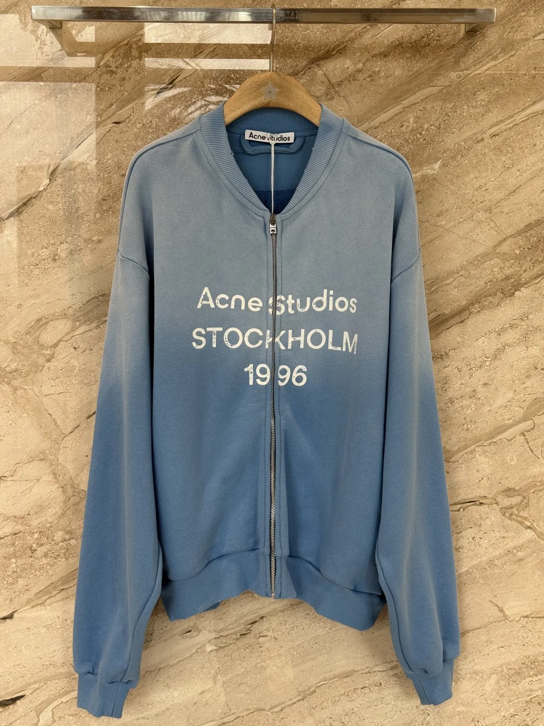 Свитшот Acne Studios STOCKHOLM 1996 синий с молнией - изображение 1