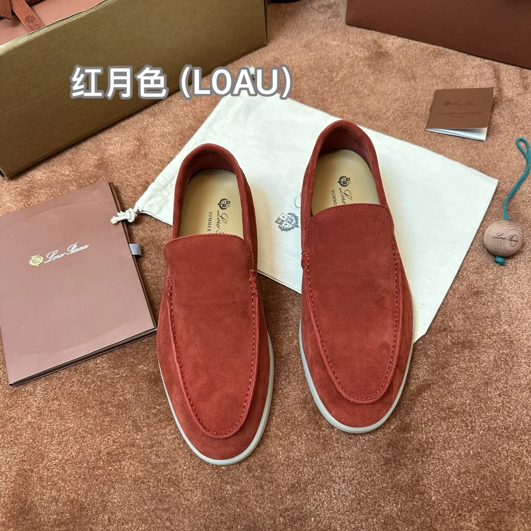 Мокасины Loro Piana Summer Walk мужские красные - изображение 1
