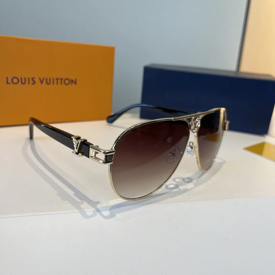 Солнцезащитные очки Louis Vuitton унисекс металлические - изображение 1