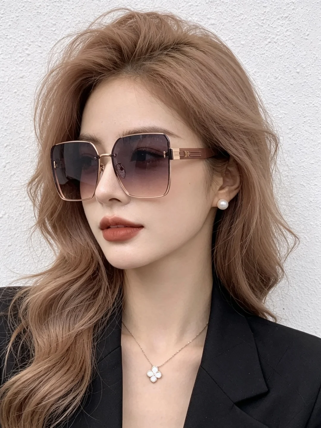 Женские квадратные солнцезащитные очки Dior CD0238 с градиентным стеклом