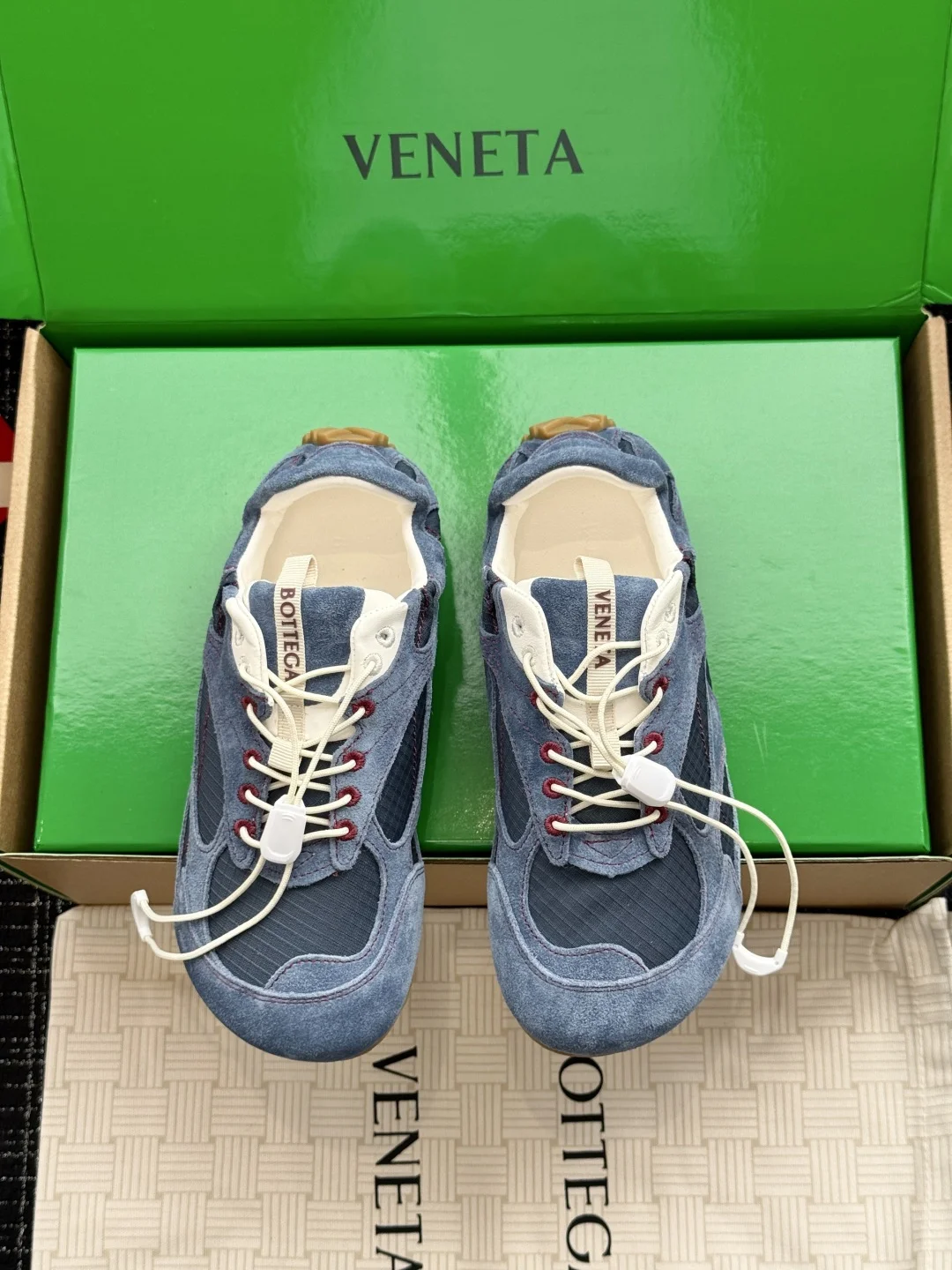 Кроссовки Bottega Veneta низкие, синие - изображение 1