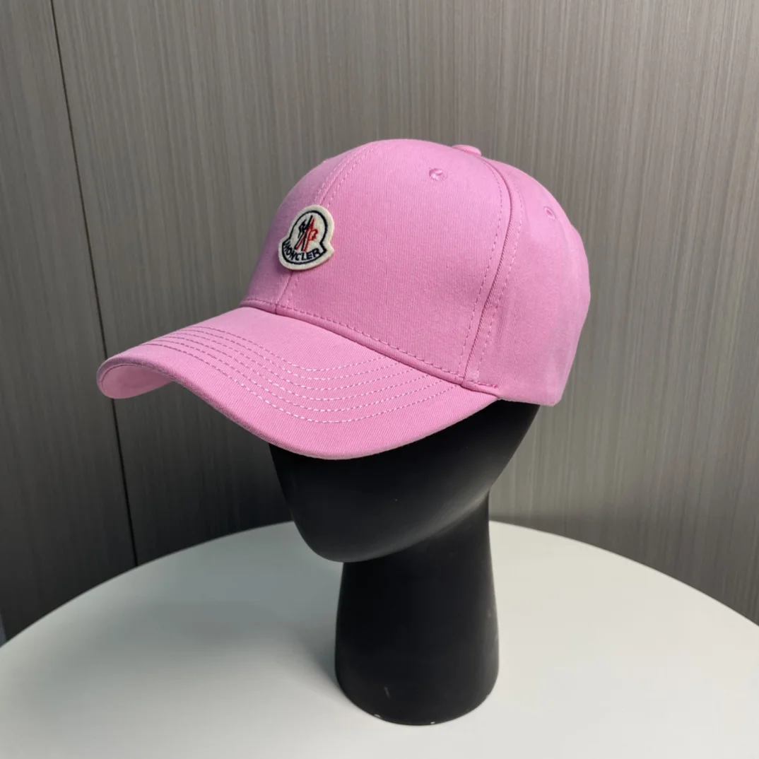 Розовая бейсболка MONCLER, классический кепка с логотипом