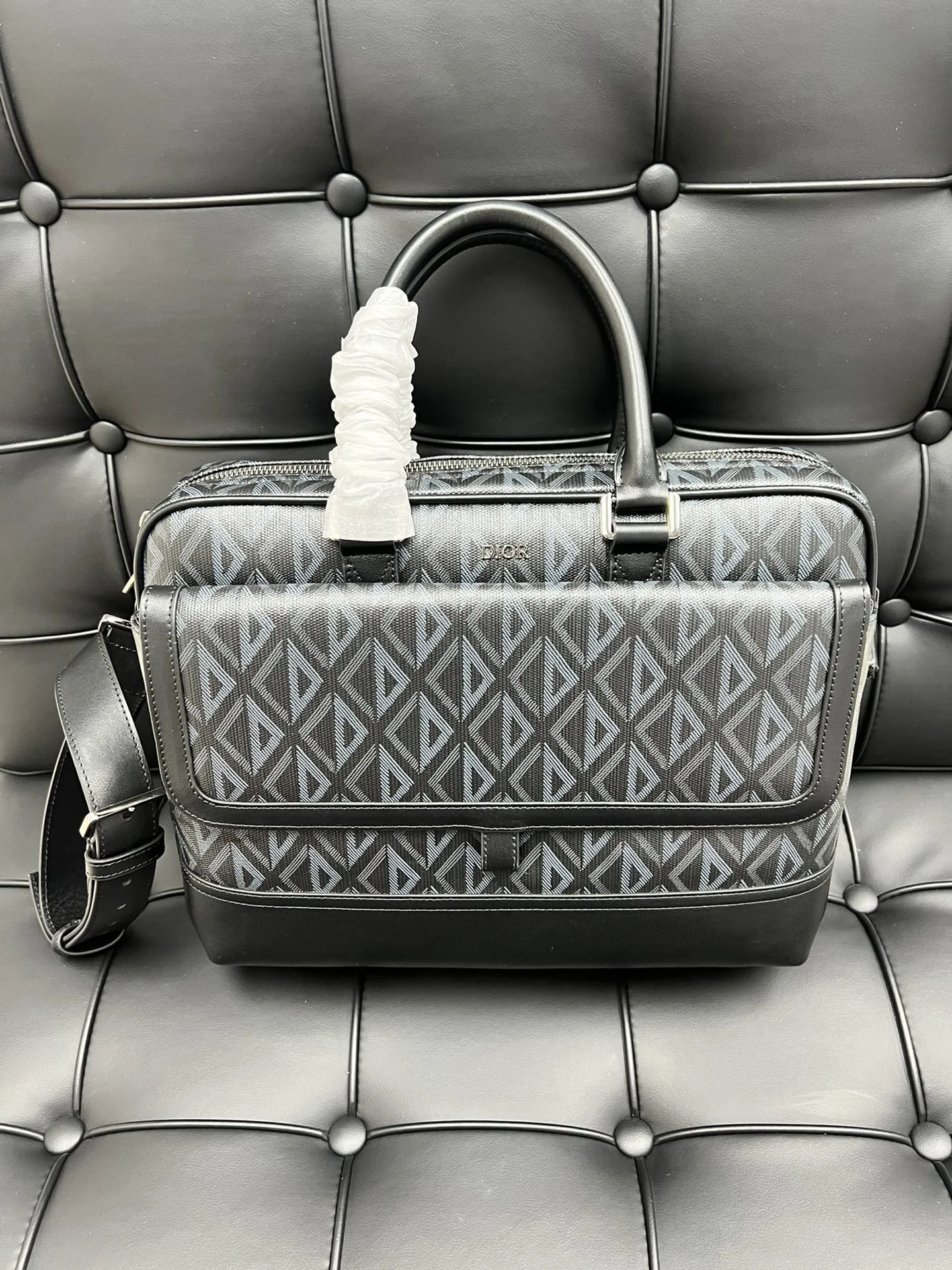 Деловая сумка Dior с монограммным принтом