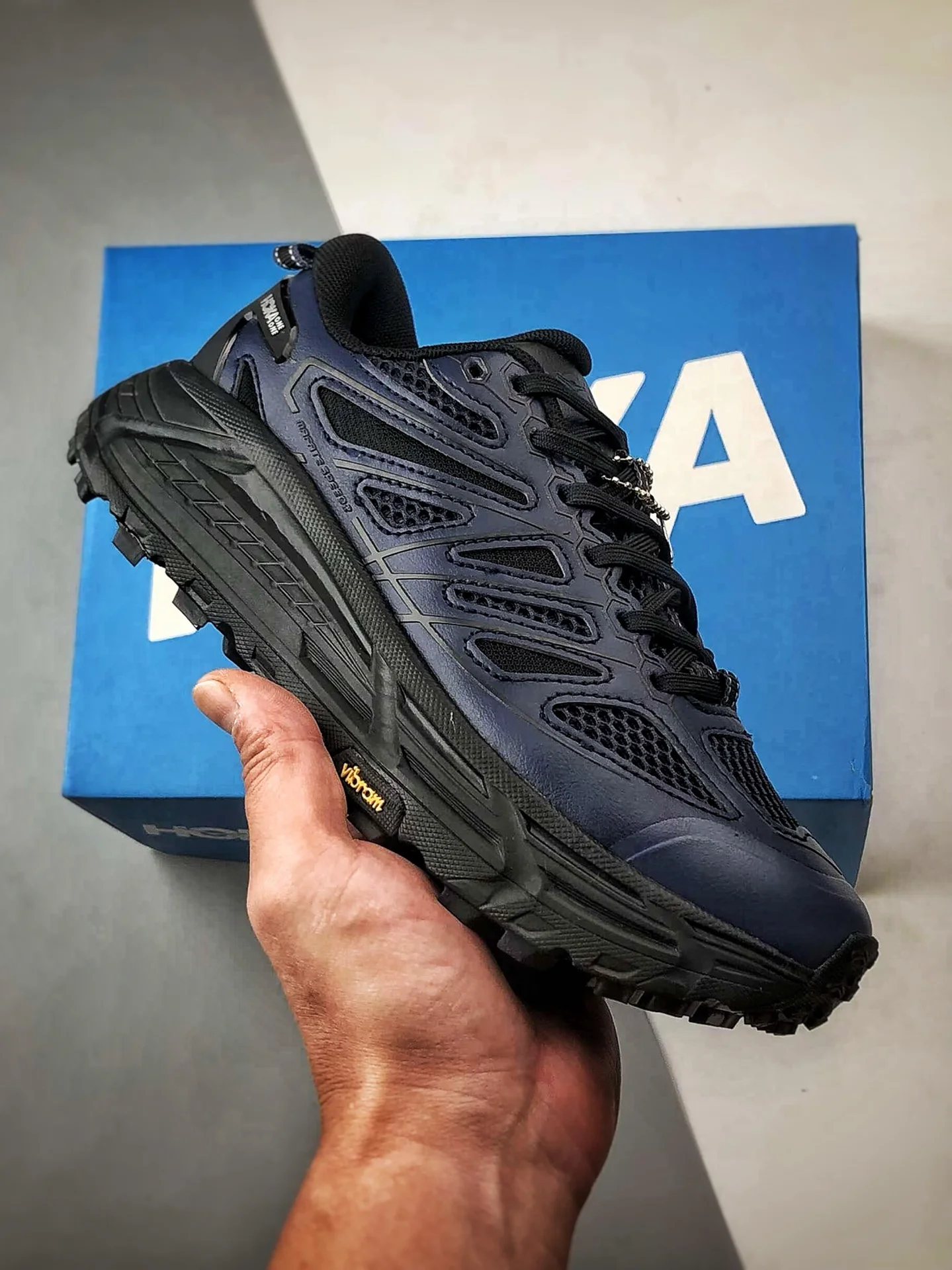 Кроссовки Hoka One One Mafate Three 2 Синие - изображение 1