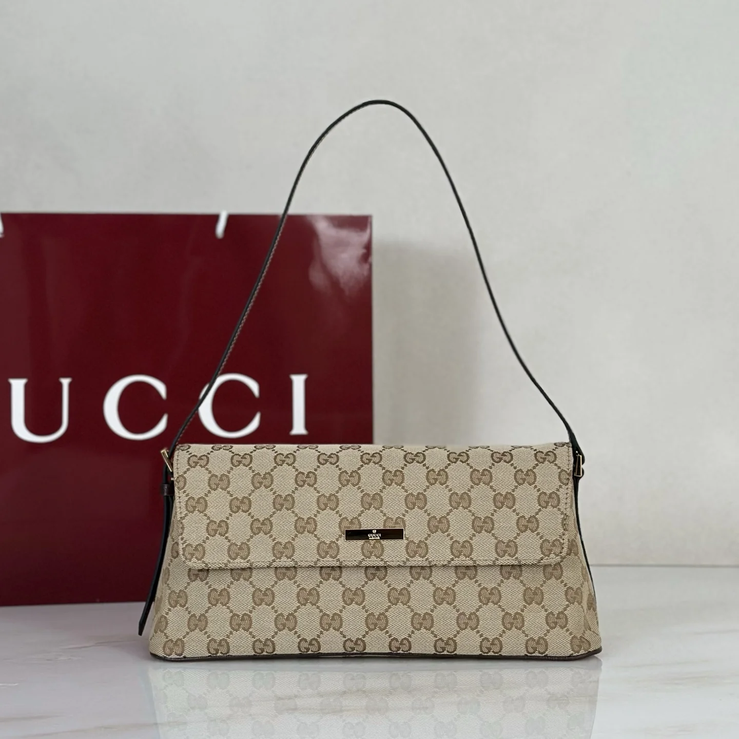 Женская сумка Gucci бежевая - изображение 1