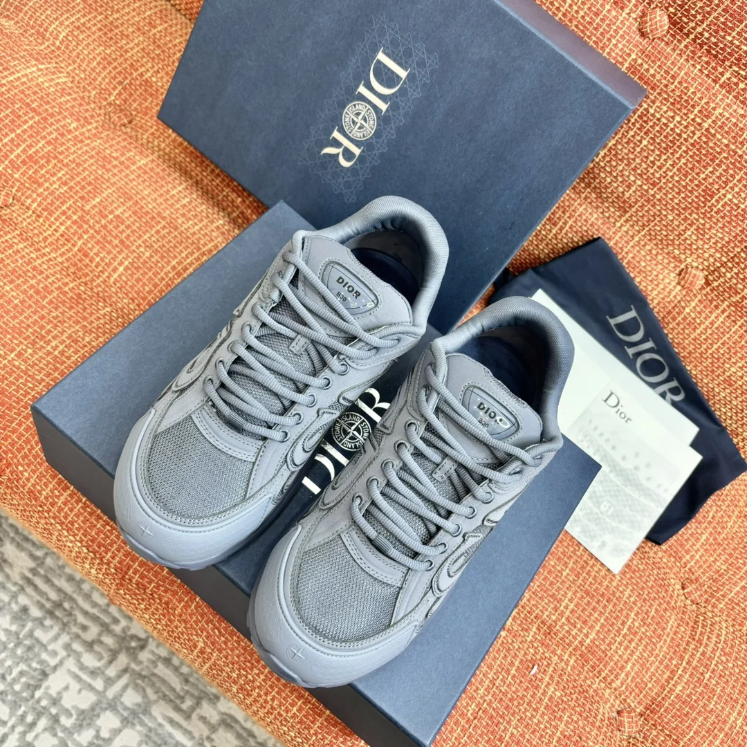 Кроссовки мужские Dior Stone Island серии B30 серый