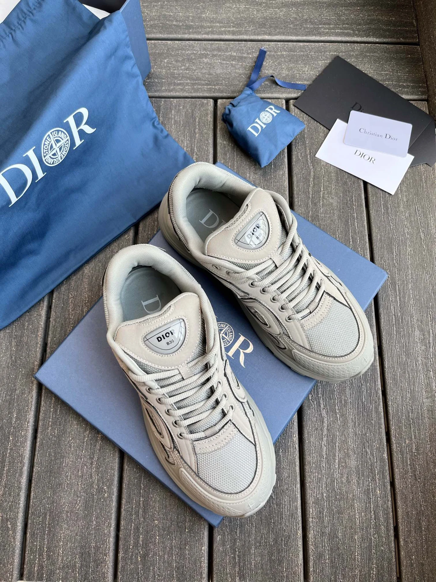Кроссовки мужские Dior B30 Stone Island collaboration