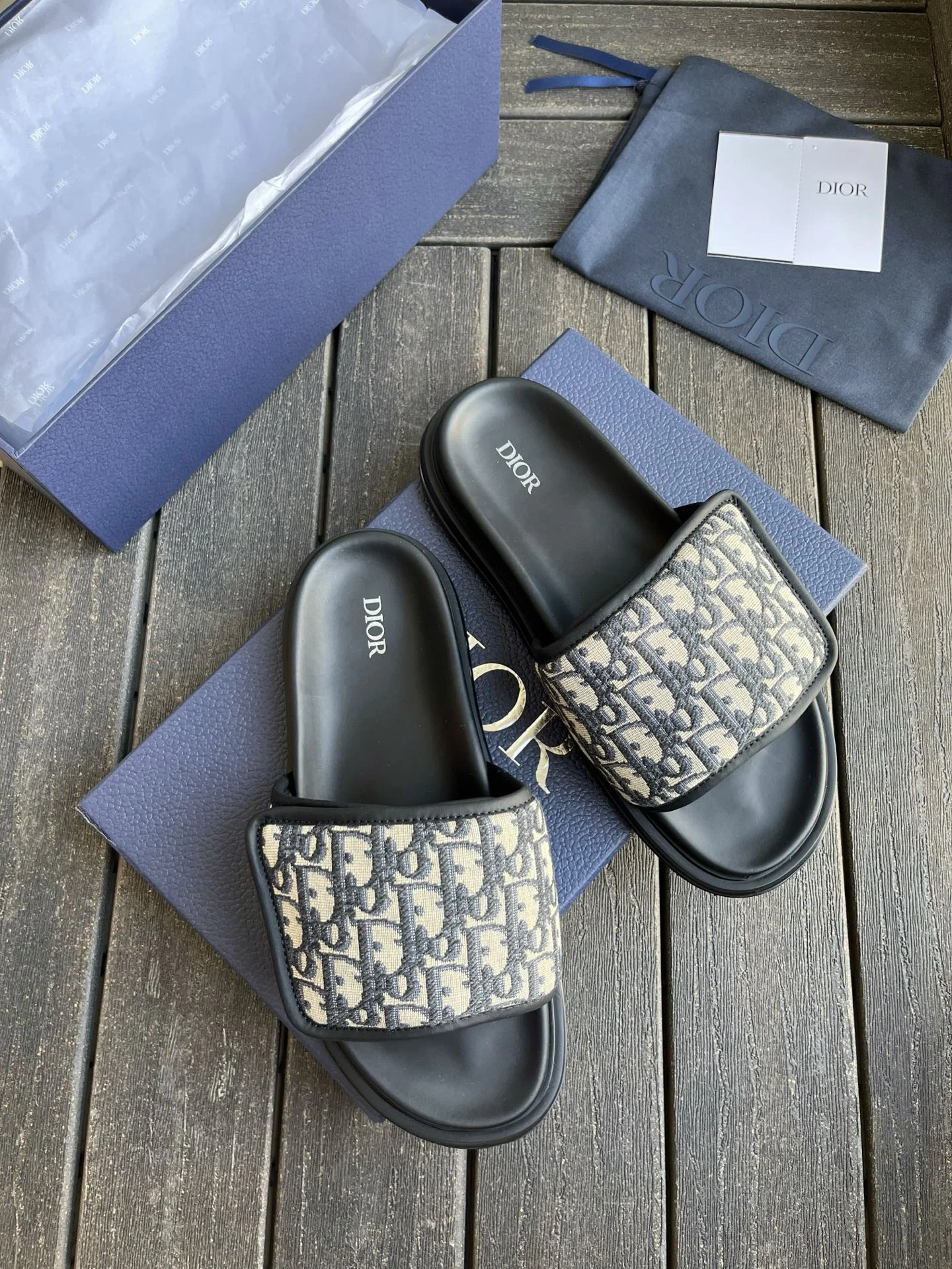 Мужские сандалии Dior с принтом Oblique - изображение 1