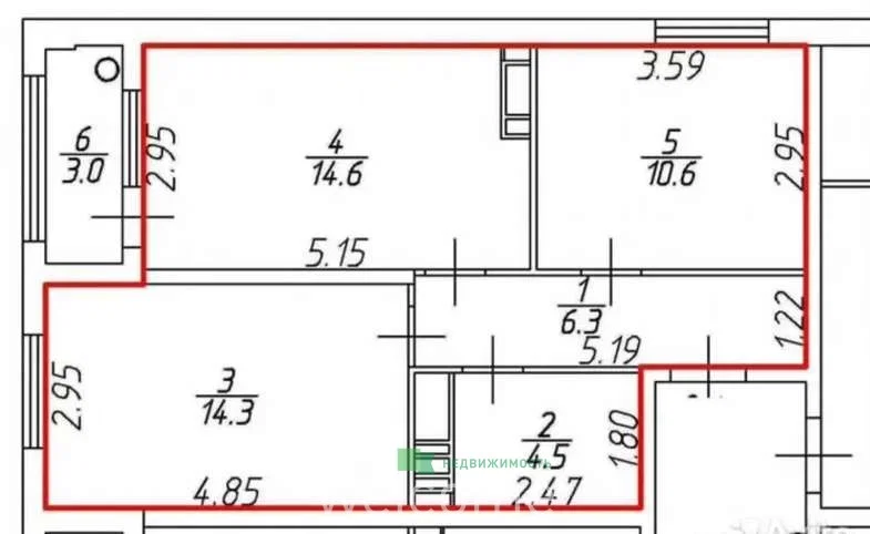 Продается 2-комн квартира с индивидуальным... - миниатюра 10
