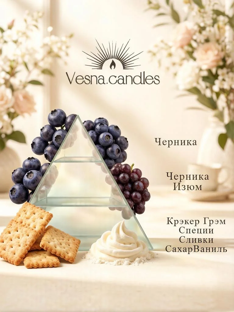 Ароматическая свеча Черничное молоко - миниатюра 7