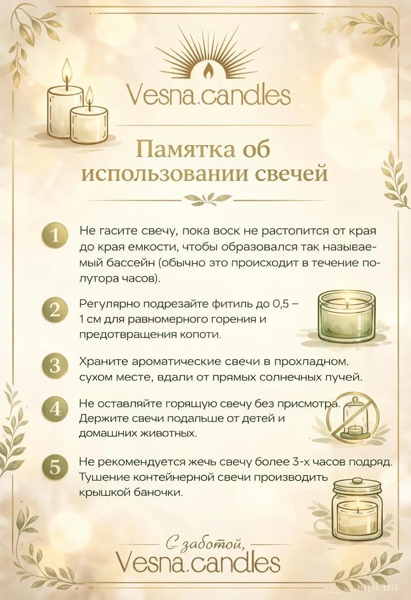 Ароматическая свеча Манго со льдом - миниатюра 9
