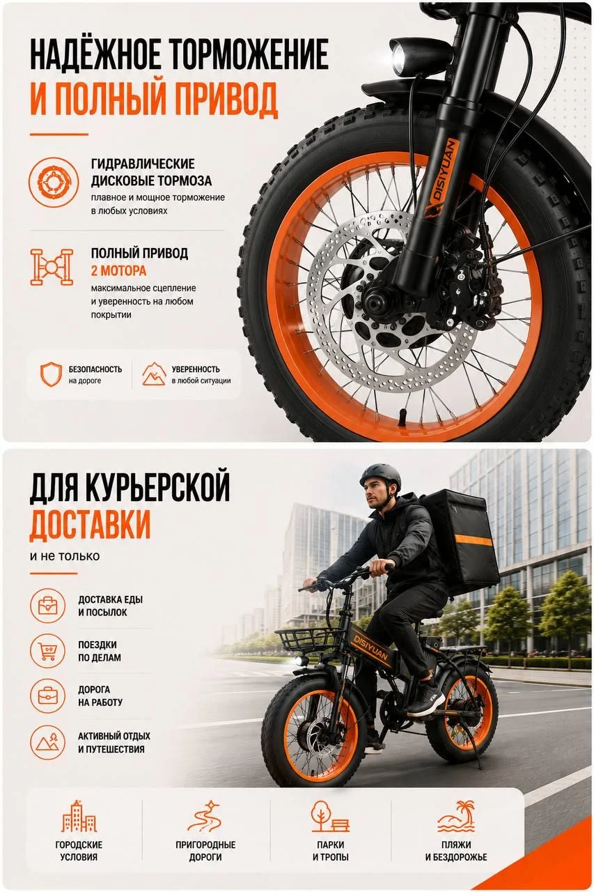Электровелосипед disiyuan - миниатюра 2