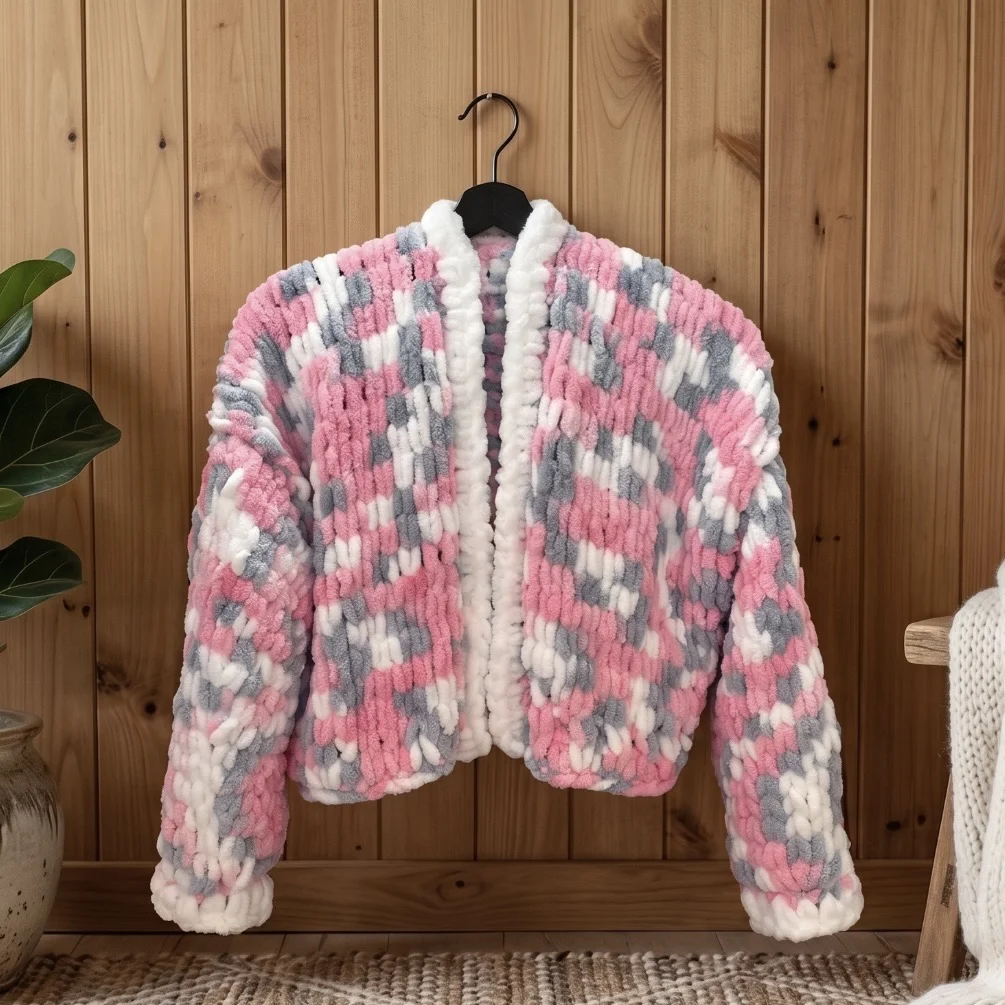 Уютный PINTEREST оверсайз кардиган из Alize Puffy - миниатюра 2