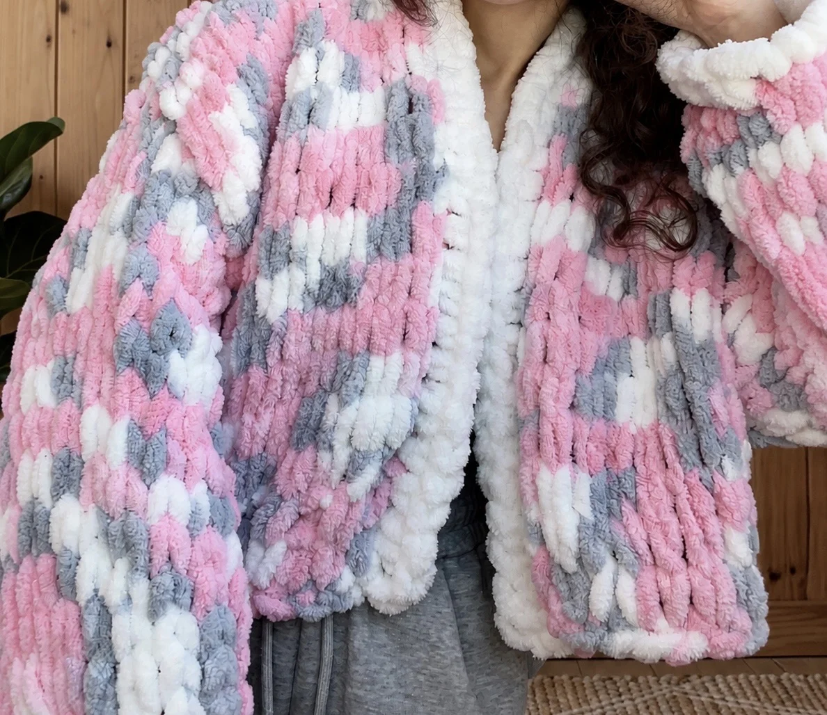 Уютный PINTEREST оверсайз кардиган из Alize Puffy - миниатюра 3