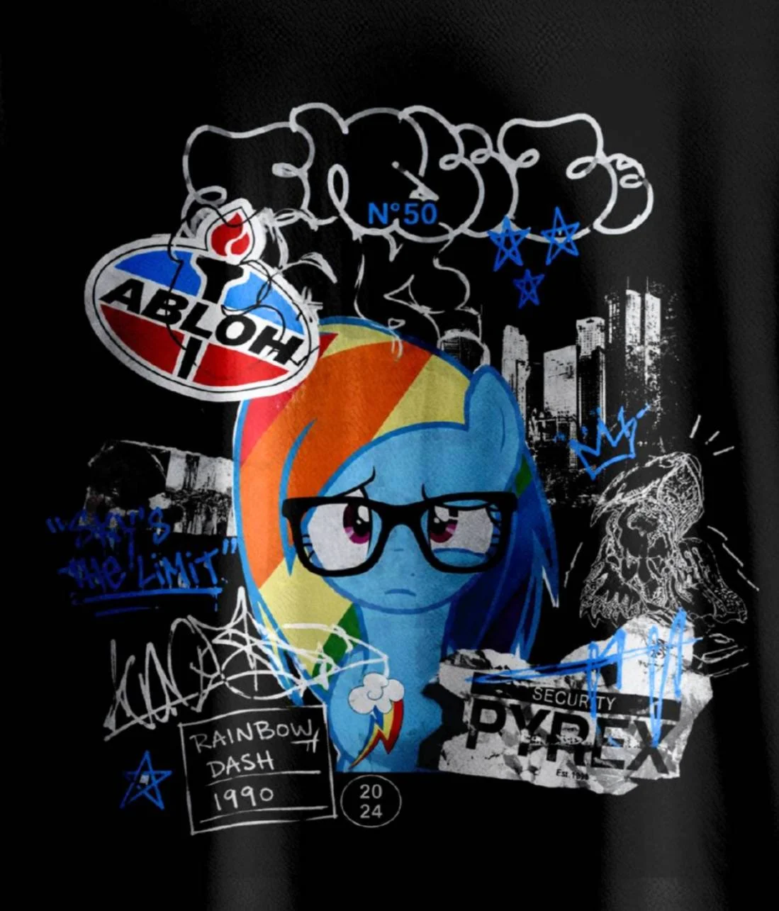 Футболка с авторским принтом Rainbow Dash | My Little Pony (Предзаказ) - миниатюра 2