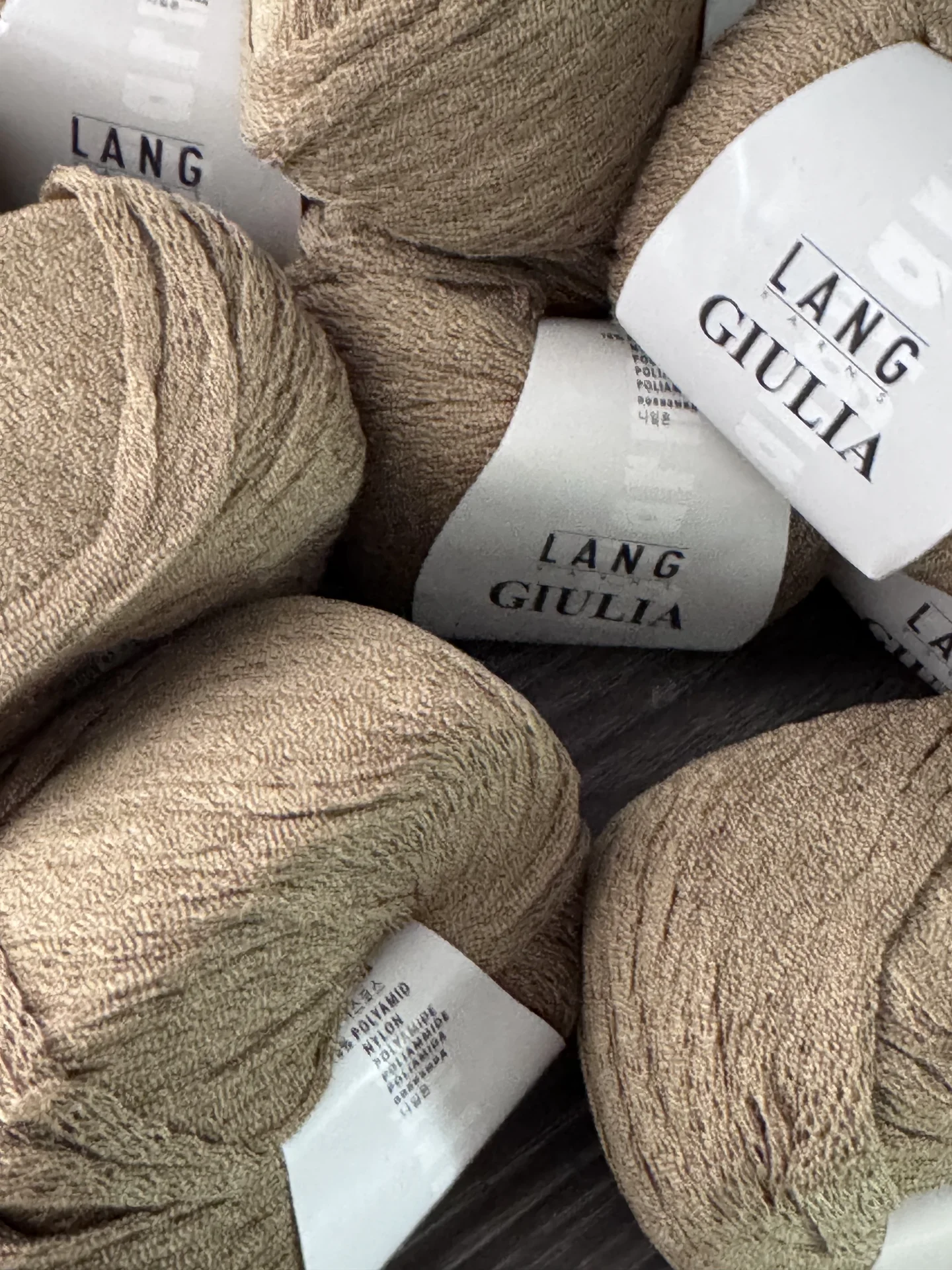 Пряжа Lang yarns Giulia 75м/50г серо-бежевый 11 шт - миниатюра 2