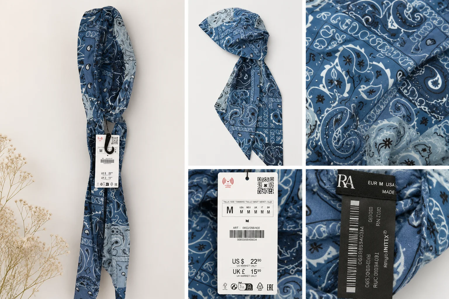 Бандана-косынка Zara с биркой 💙 - миниатюра 2