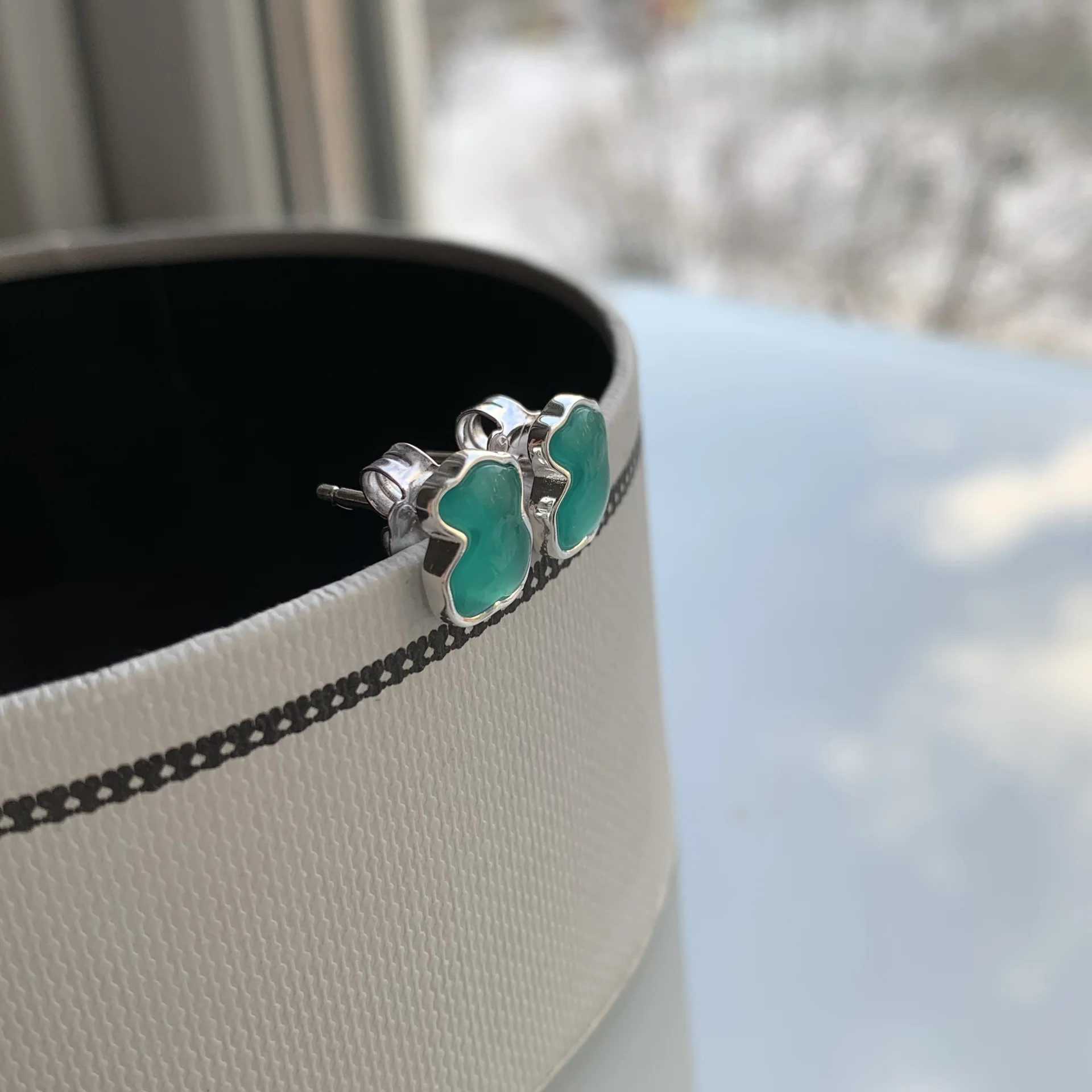 Серьги Tous 0.9 см Амазонит - миниатюра 3