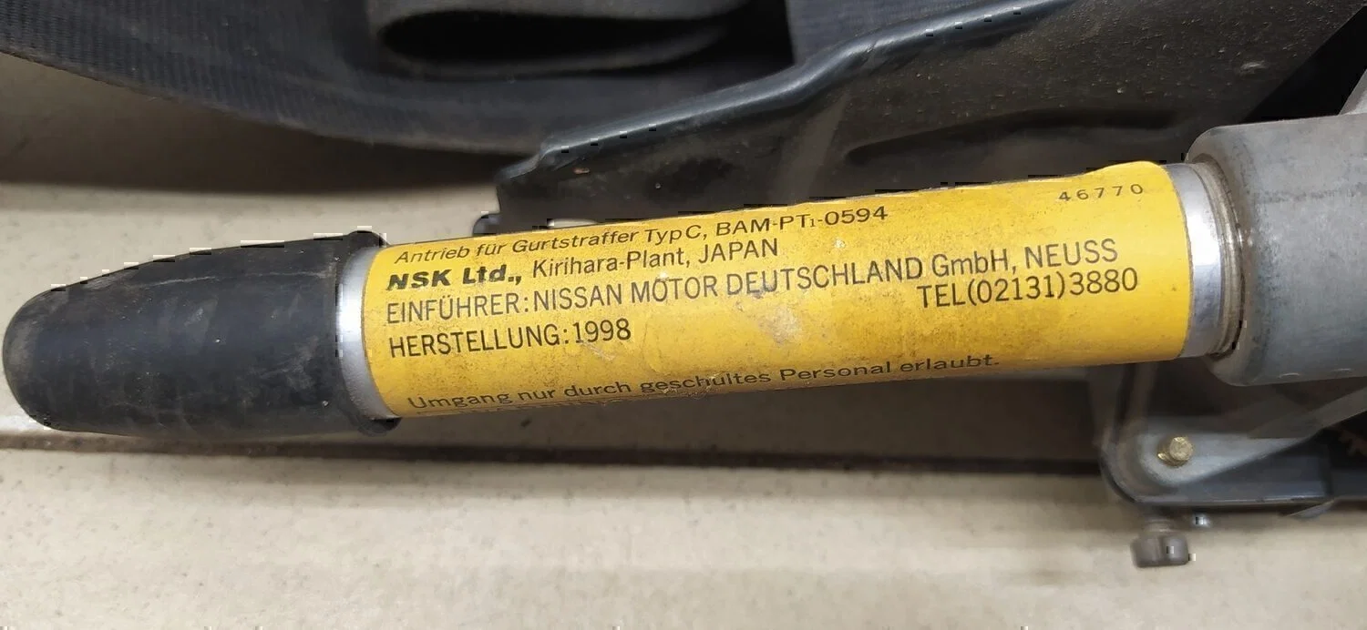 Ремень безопасности с пиропатроном NISSAN Almera N15 1995-2000 - миниатюра 5