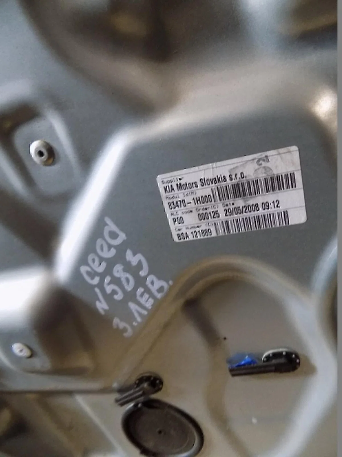 Стеклоподъемник механ. задний левый Hyundai-KIA Ceed 2007- 2012 - миниатюра 3