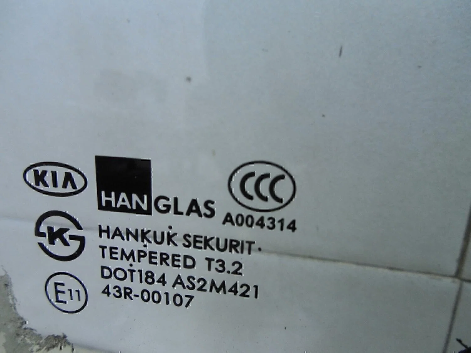 Стекло двери передней правой Hyundai-KIA Spectra 2001-2011 - миниатюра 2