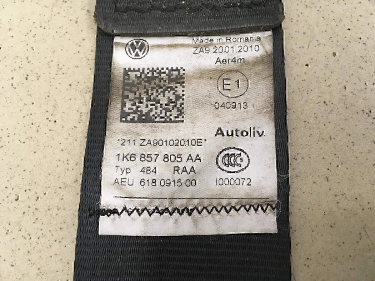 Ремень безопасности VW Golf VI 2009-2012 - миниатюра 7