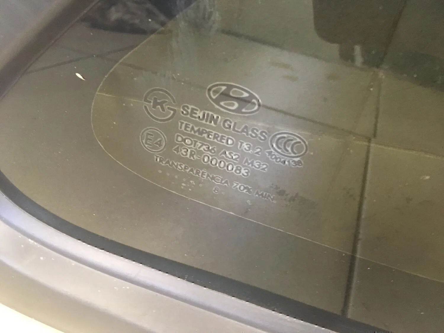 Стекло кузовное глухое правое Hyundai-KIA Elantra 2006-2011 - миниатюра 3