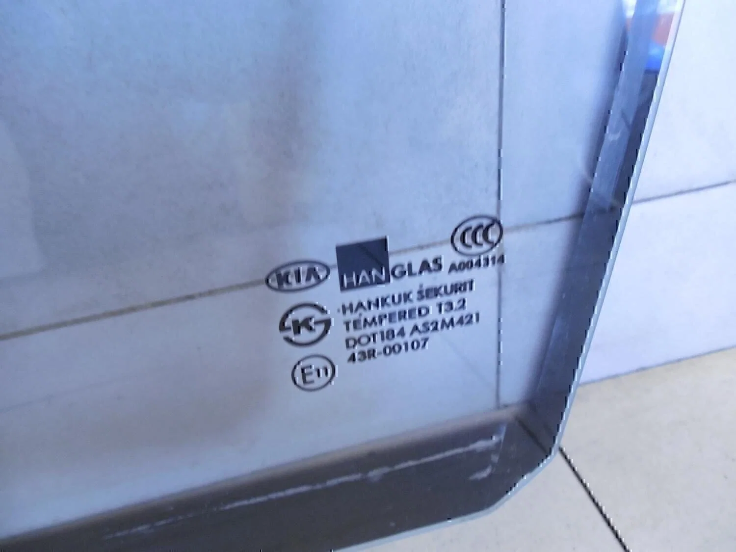 Стекло двери задней левой Hyundai-KIA Spectra 2001-2011 - миниатюра 2