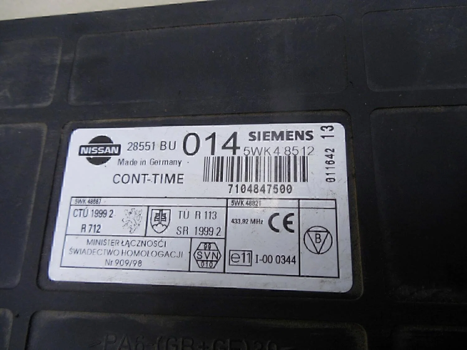 Блок электронный NISSAN Almera N16 2000-2006 - миниатюра 4