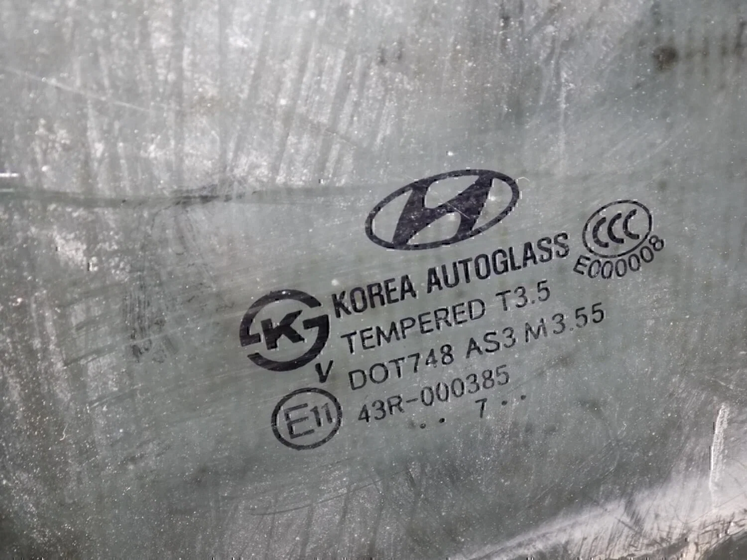 Стекло двери задней левой Hyundai-KIA Santa Fe (CM) 2006-2012 - миниатюра 2