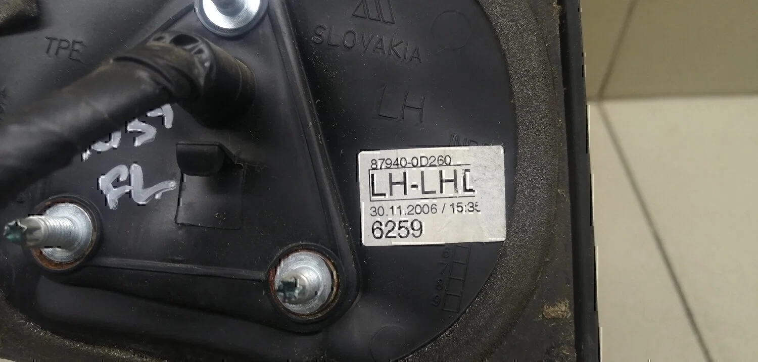 Зеркало левое электрическое TOYOTA Yaris 2005-2011 - миниатюра 4