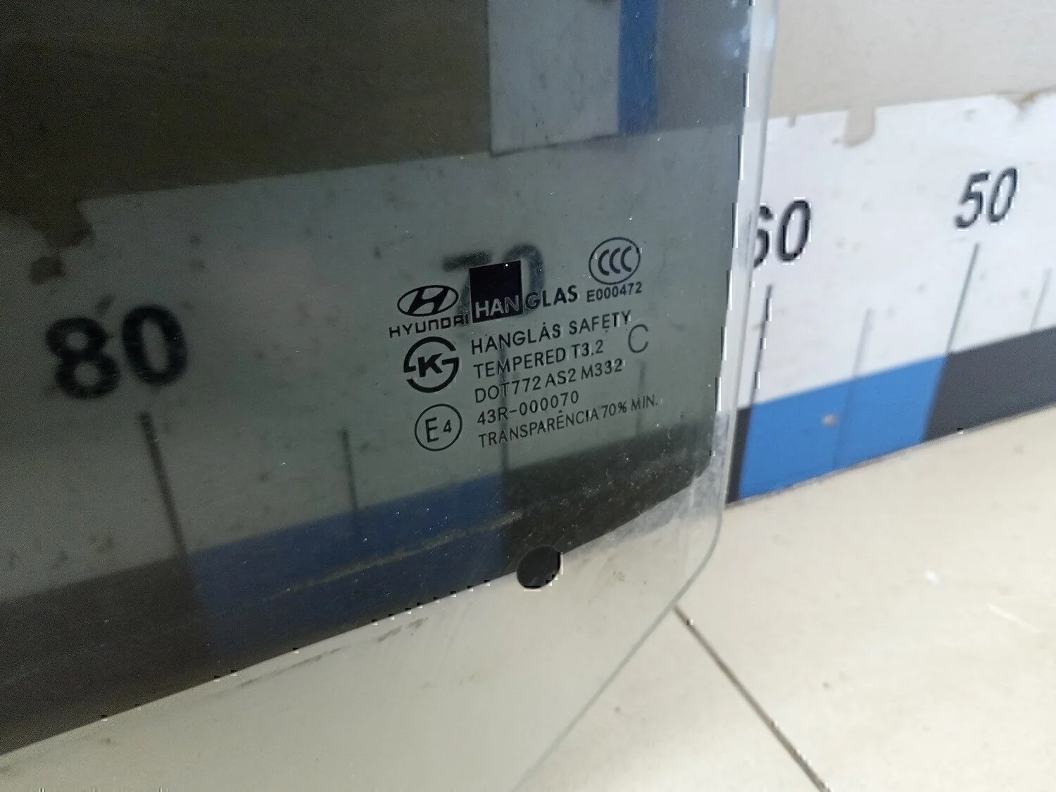 Стекло двери задней левой Hyundai-KIA Getz 2002-2010 - миниатюра 2