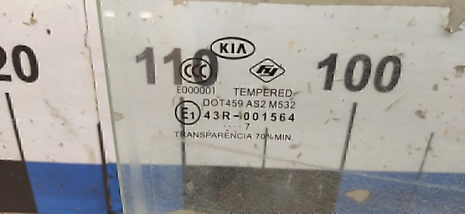 Стекло двери задней правой Hyundai-KIA Picanto 2005-2011 - миниатюра 3