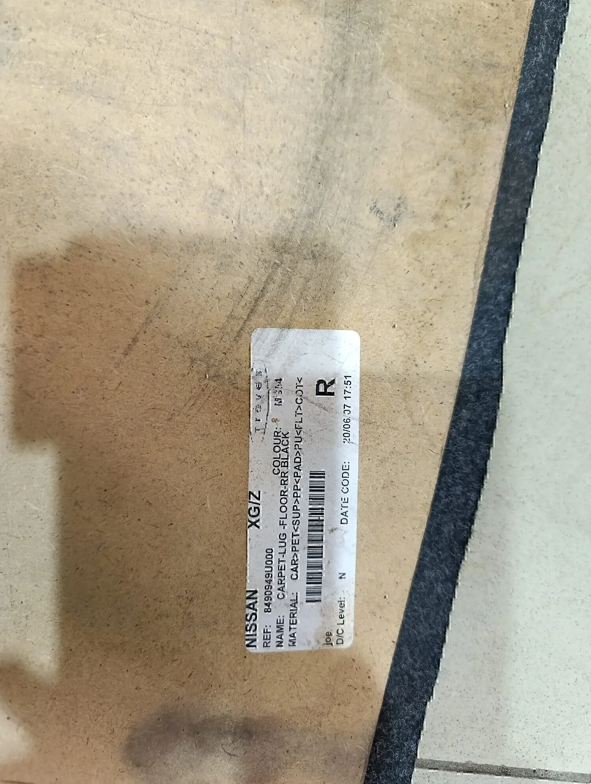 Пол багажника NISSAN Note (E11) 2006-2013 - миниатюра 6